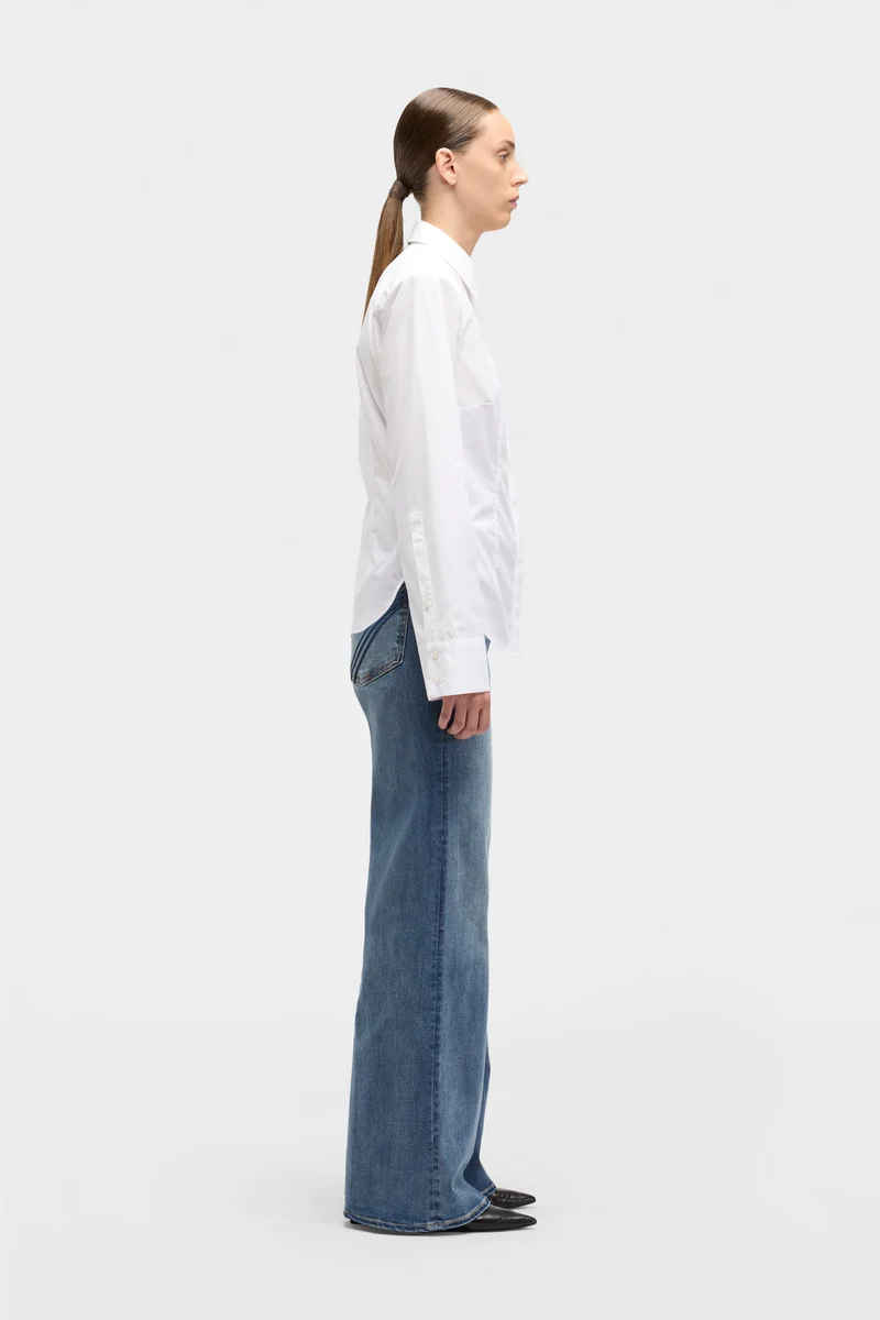 Poplin Fitted Shirt in White
