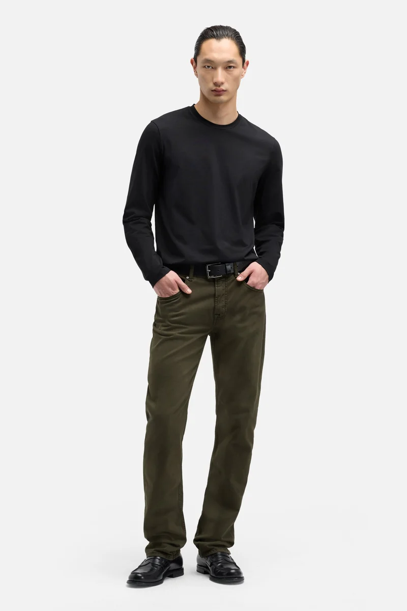 Luxe Performance Sateen The Straight In Dark Olive