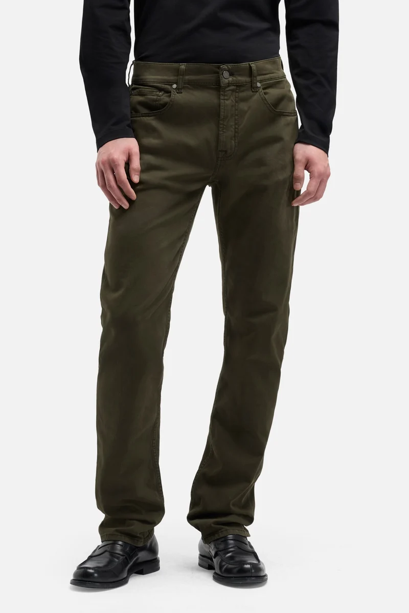 Luxe Performance Sateen The Straight In Dark Olive