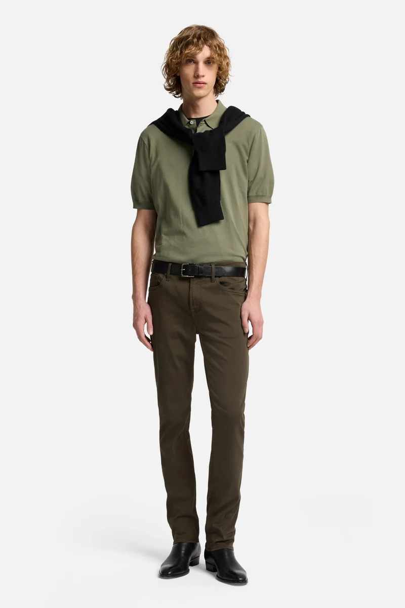 Luxe Performance Sateen Slimmy In Dark Olive