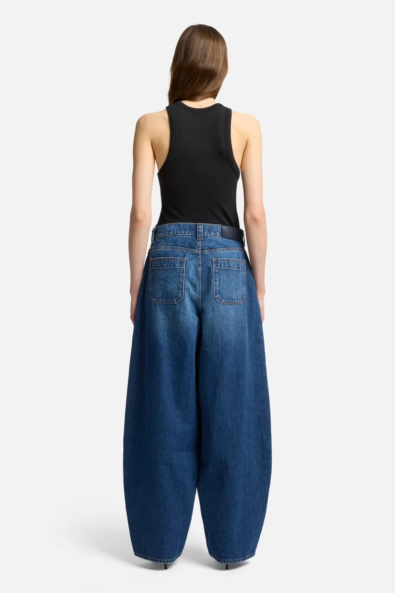 MANKIND Studded Balloon Jeans in Le Blue