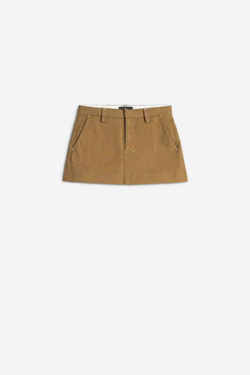 Comfort Twill Milly Chino Skirt in Sand Storm