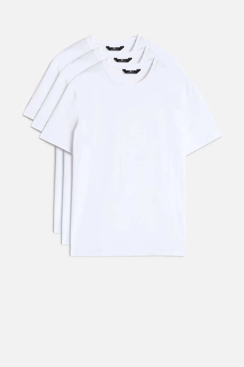 3 Pack Luxe Performance Tees in White