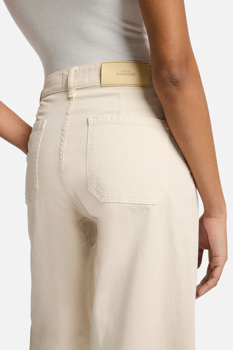 Comfort Twill Bonnie Barrel Leg in Creme