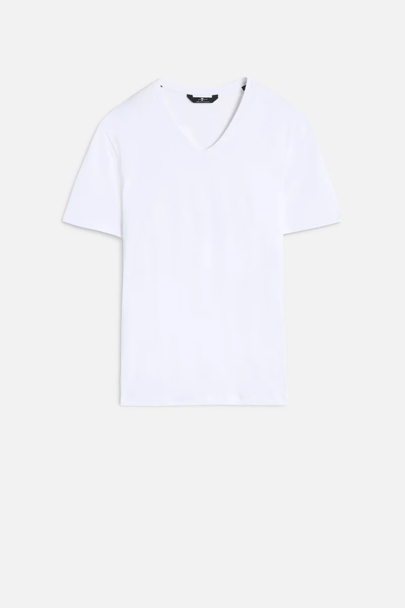 Luxe Performance V-Neck Tee in White