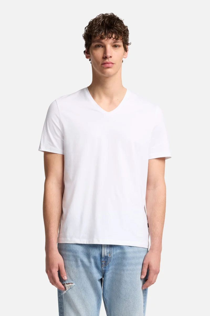 Luxe Performance V-Neck Tee in White