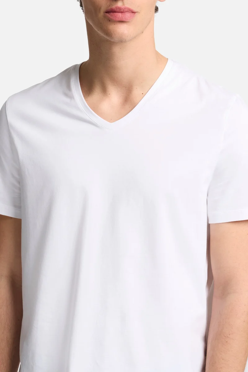 Luxe Performance V-Neck Tee in White