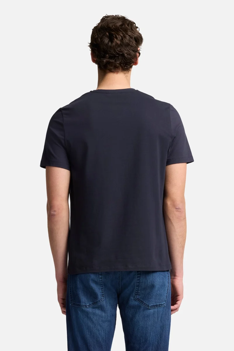 Luxe Performance V-Neck Tee in Navy
