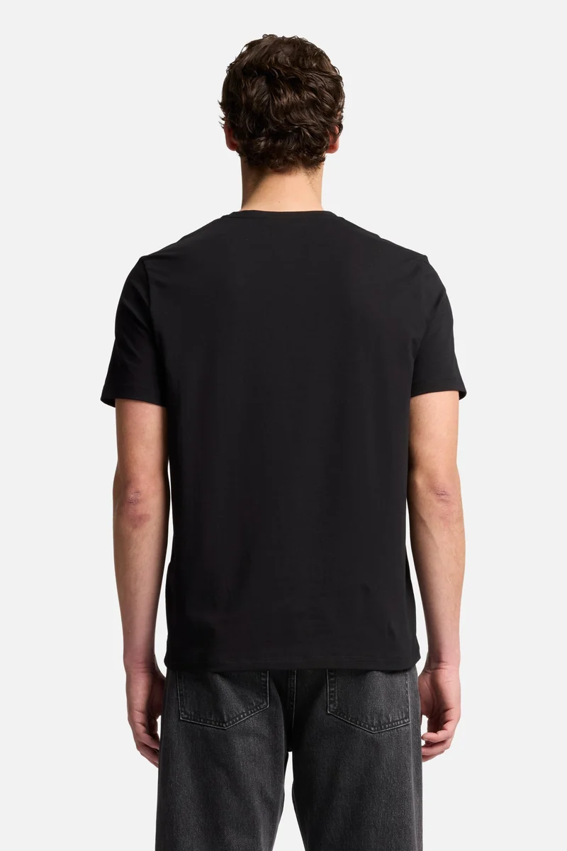 Luxe Performance V-Neck Tee in Black