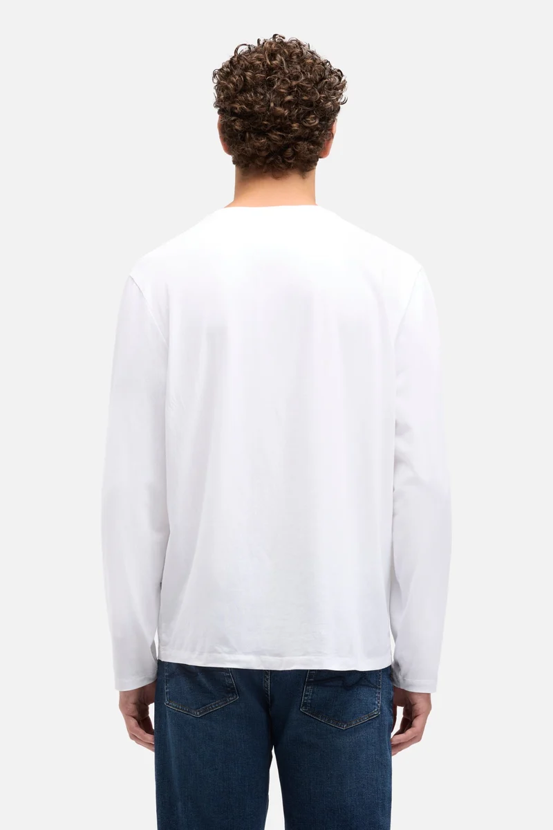 Luxe Performance Long Sleeve Tee in White