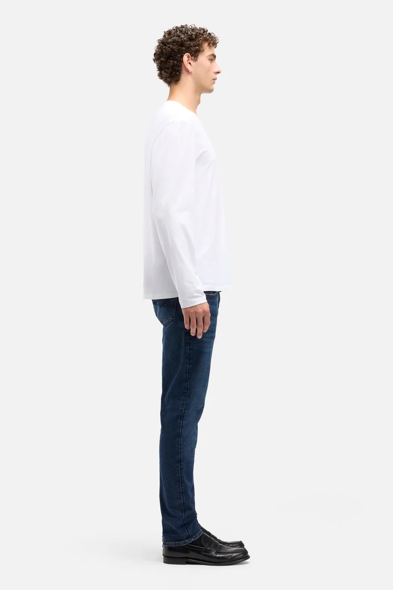 Luxe Performance Long Sleeve Tee in White