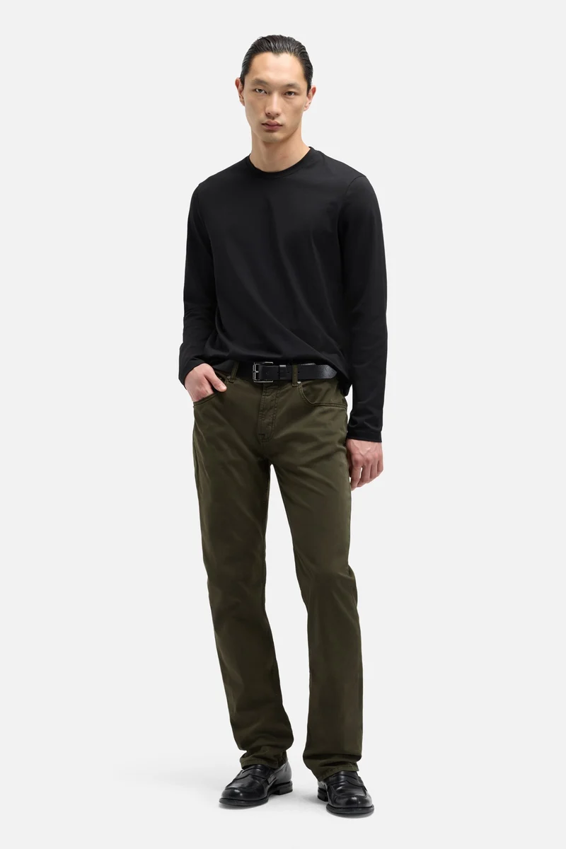 Luxe Performance Long Sleeve Tee in Black