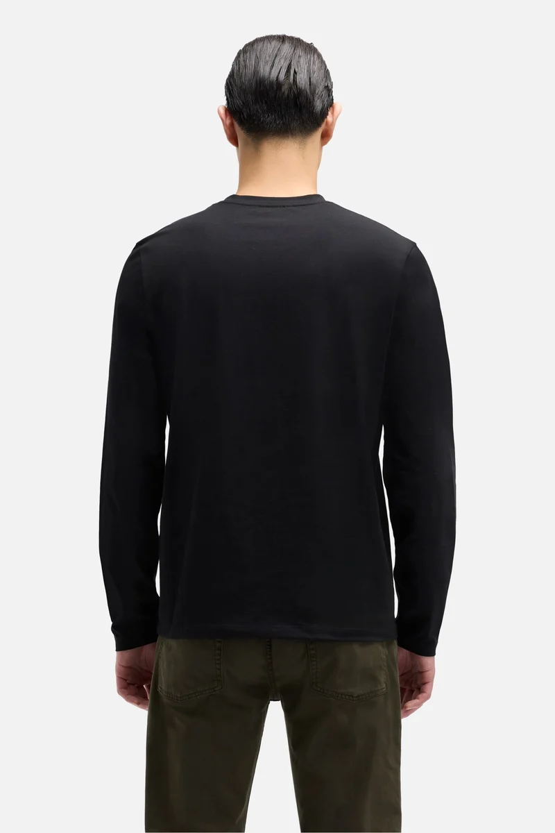 Luxe Performance Long Sleeve Tee in Black