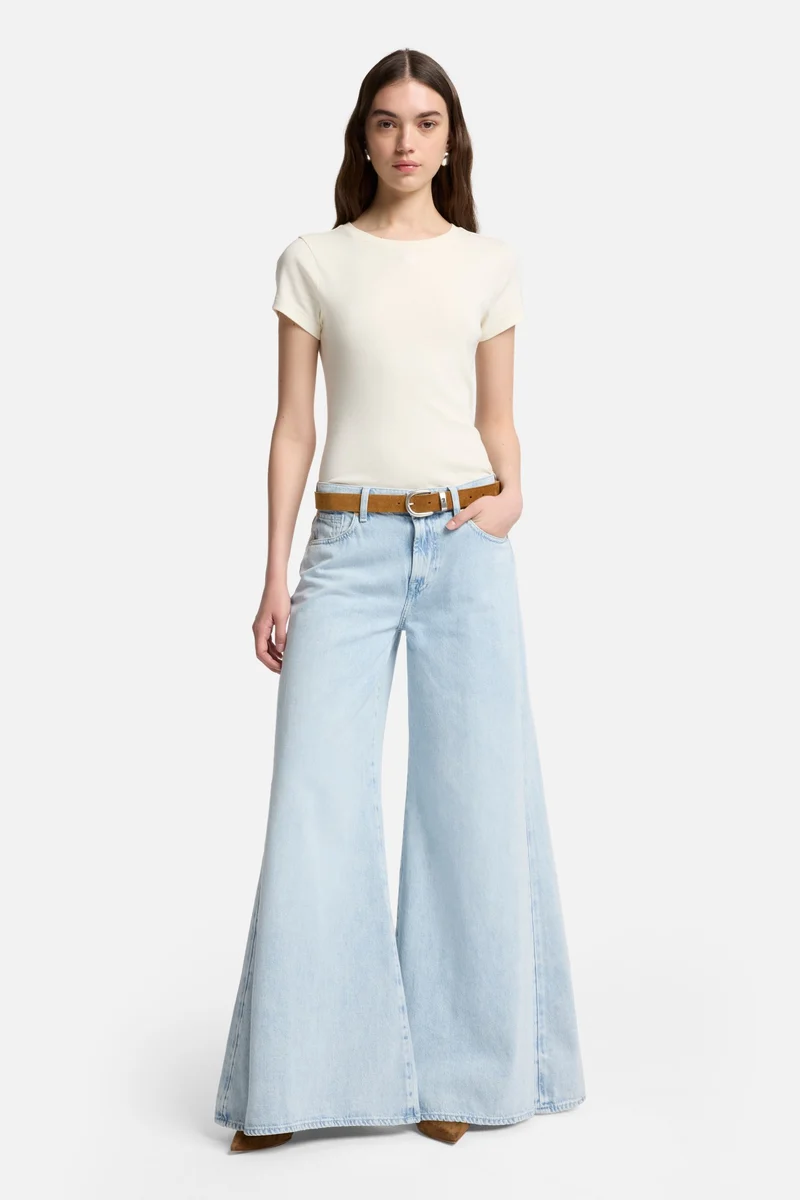 Willow Palazzo Wide Leg in Clean Slate