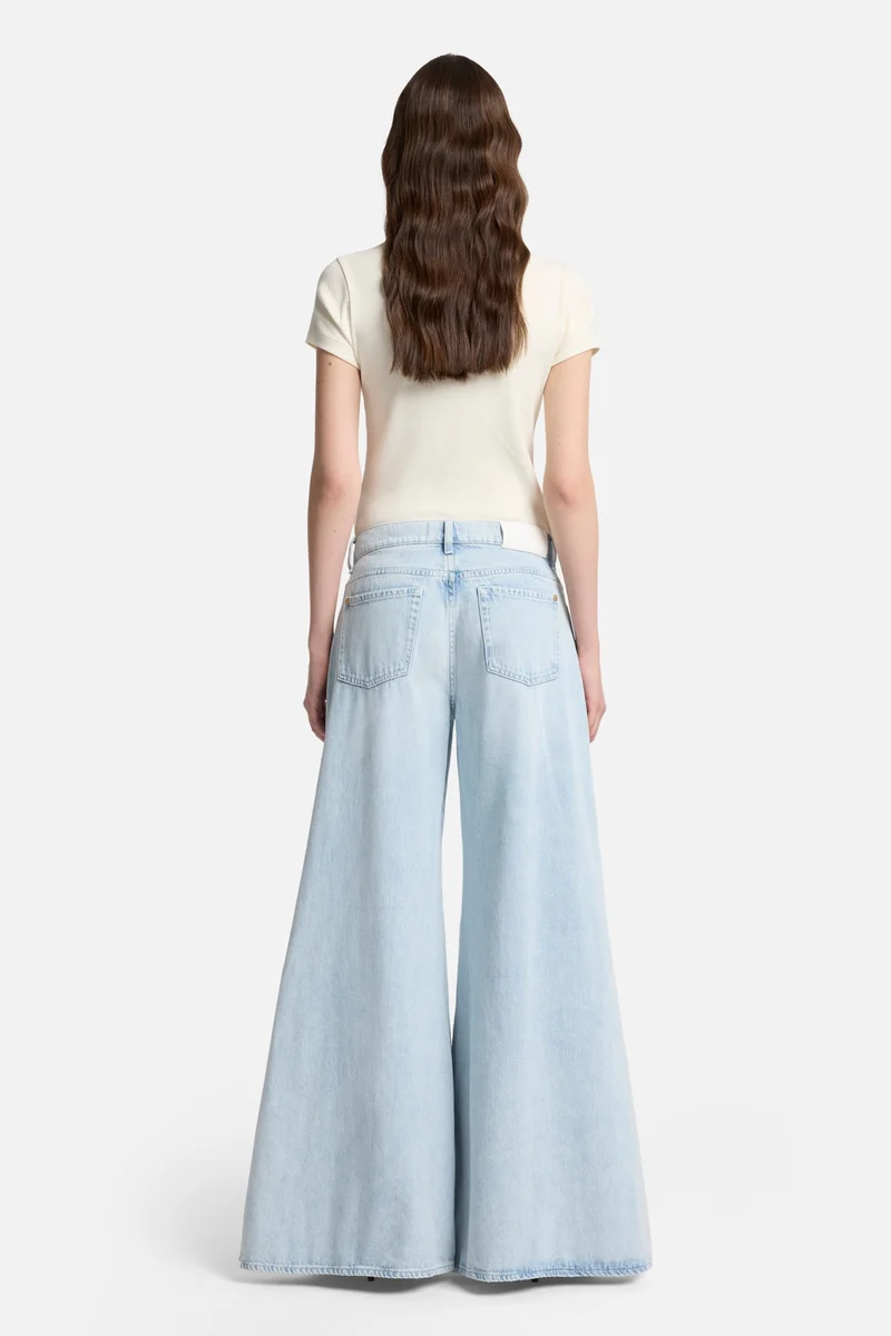 Willow Palazzo Wide Leg in Clean Slate