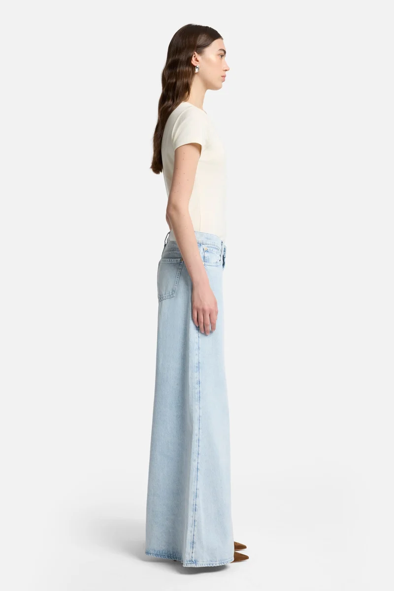Willow Palazzo Wide Leg in Clean Slate