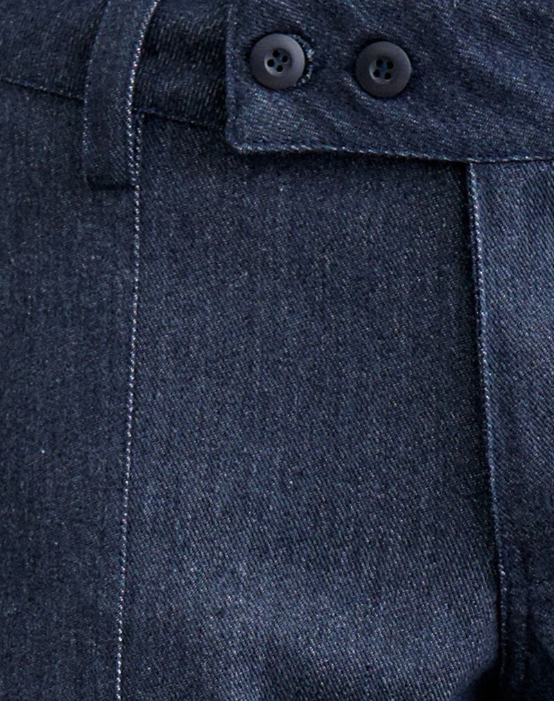 Bensen Capri-Hose aus Chambray-Denim in Blau