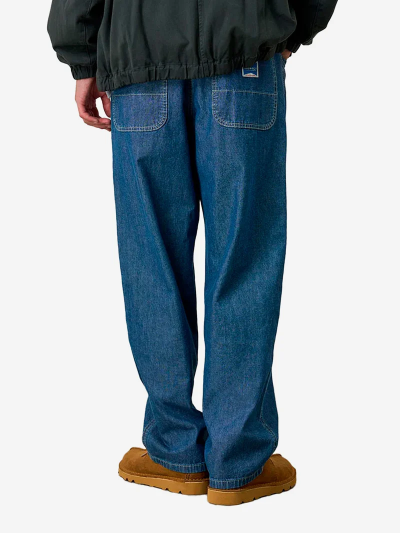 Pantaloni blu 'Double Knee' in Japanese Chambray