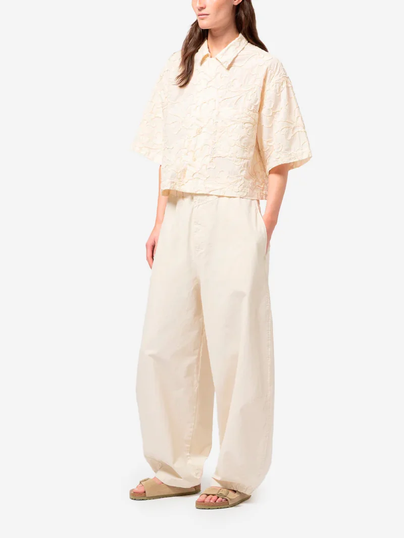 Pantaloni 'Sultan' con gamba a palloncino in misto lino