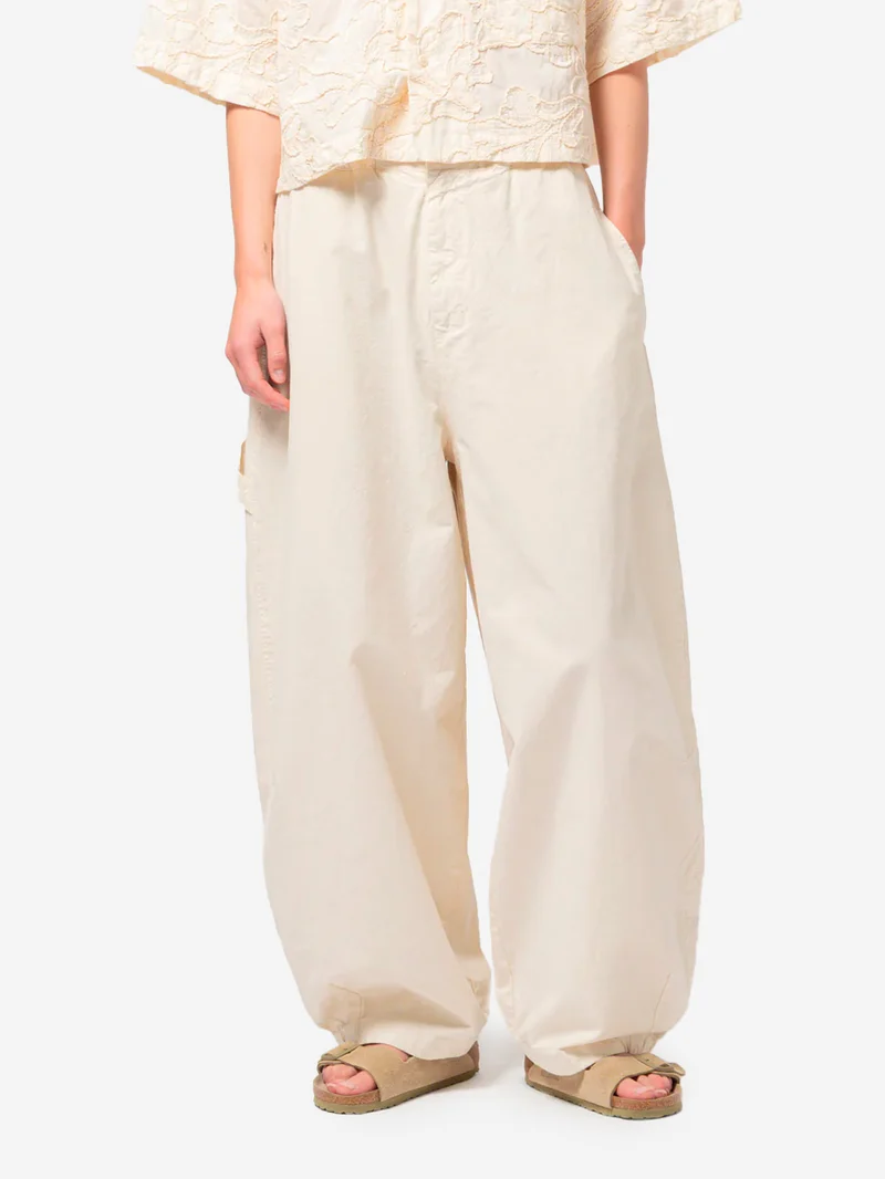 Pantaloni 'Sultan' con gamba a palloncino in misto lino