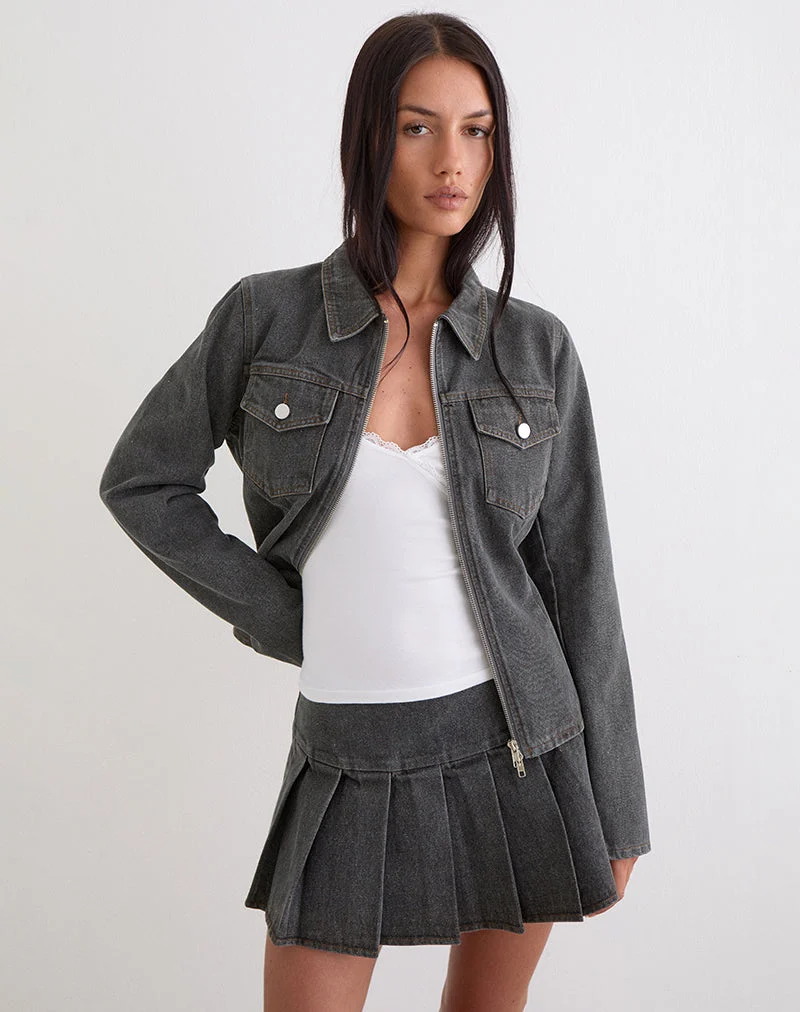 Rohana-Jacke in Denim Grey Wash