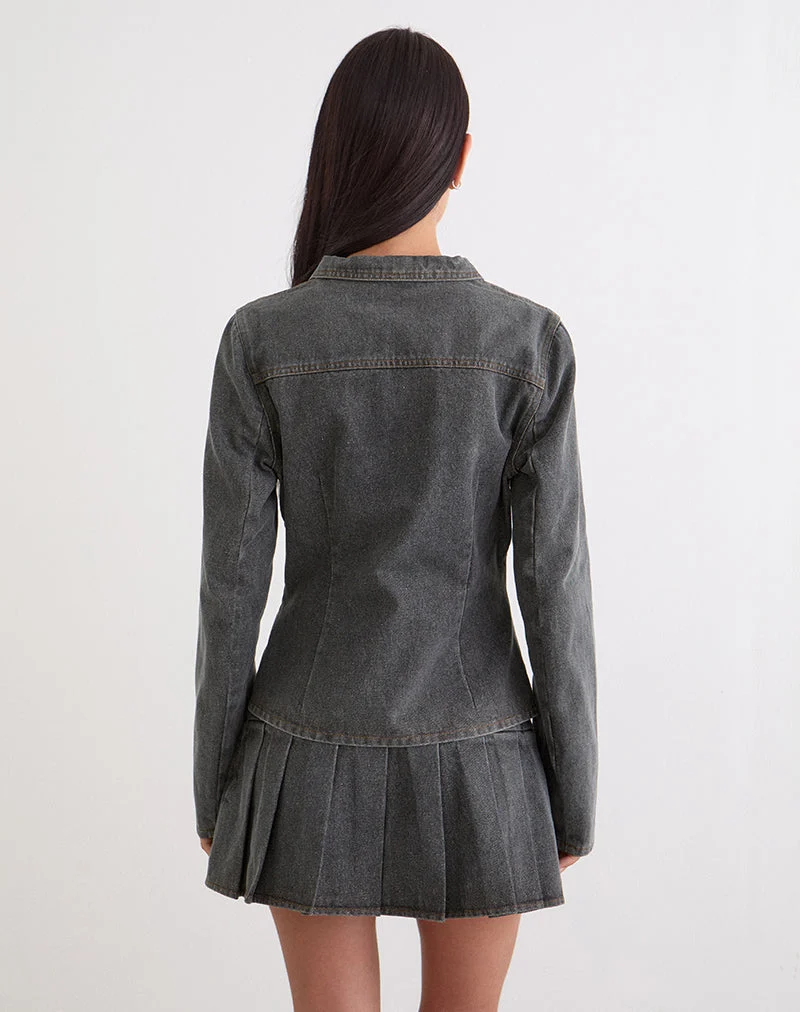 Rohana-Jacke in Denim Grey Wash