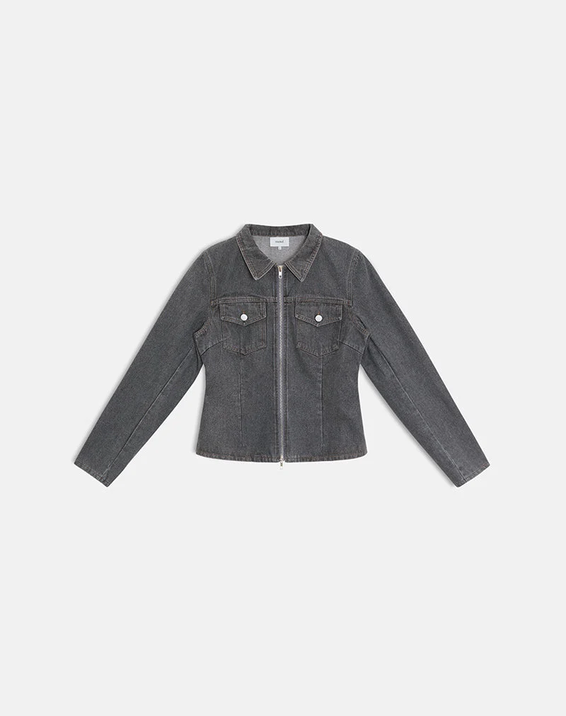 Rohana-Jacke in Denim Grey Wash