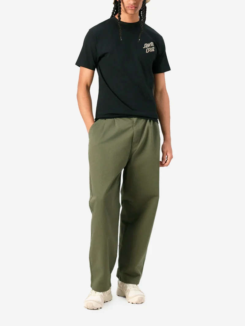 Pantaloni verdi 'Marv' con pinces