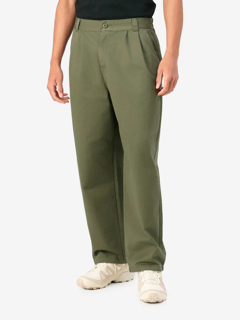Pantaloni verdi 'Marv' con pinces
