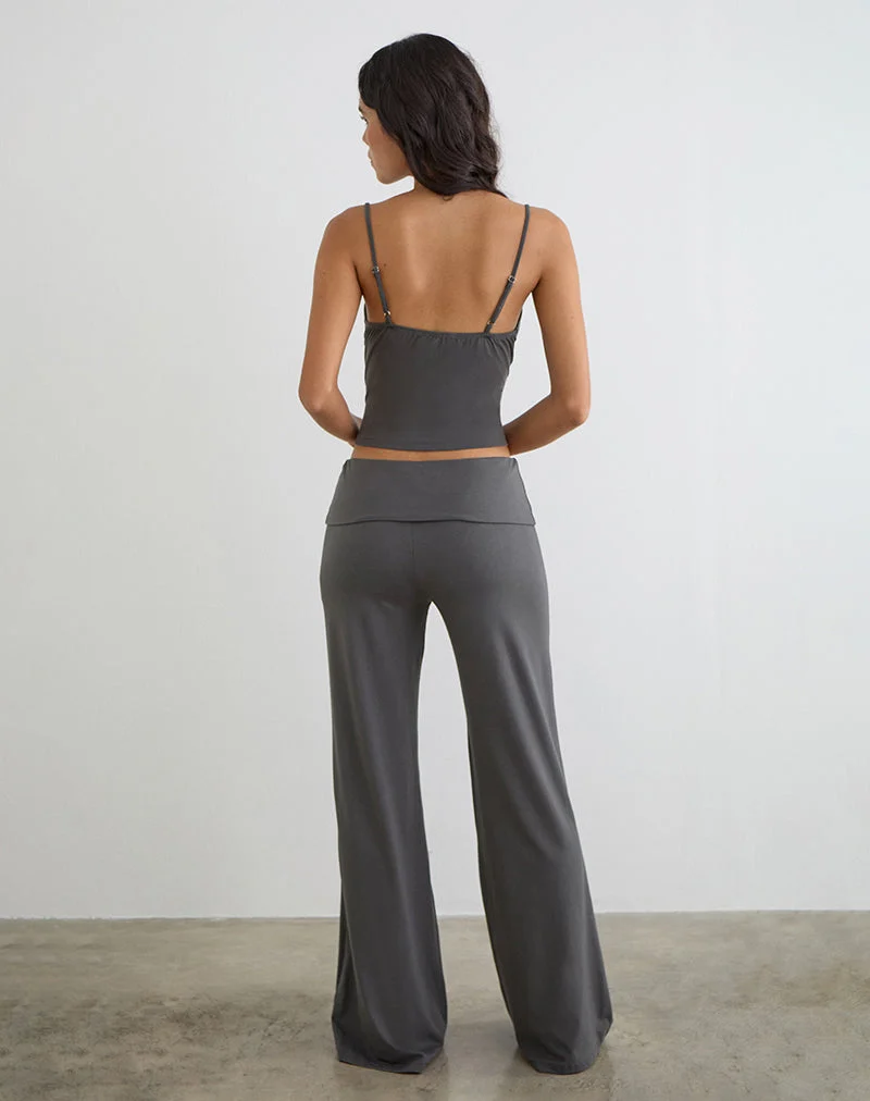 Coreta-Hose mit Umschlag in Spiral-Anthrazit