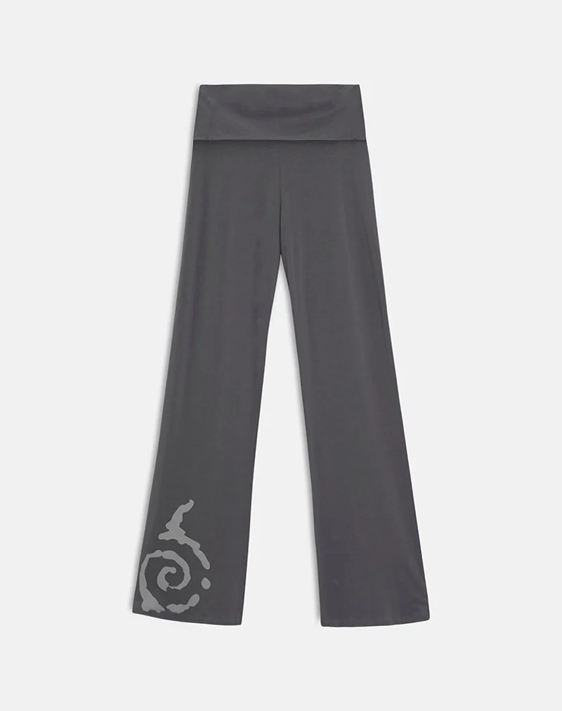 Coreta-Hose mit Umschlag in Spiral-Anthrazit