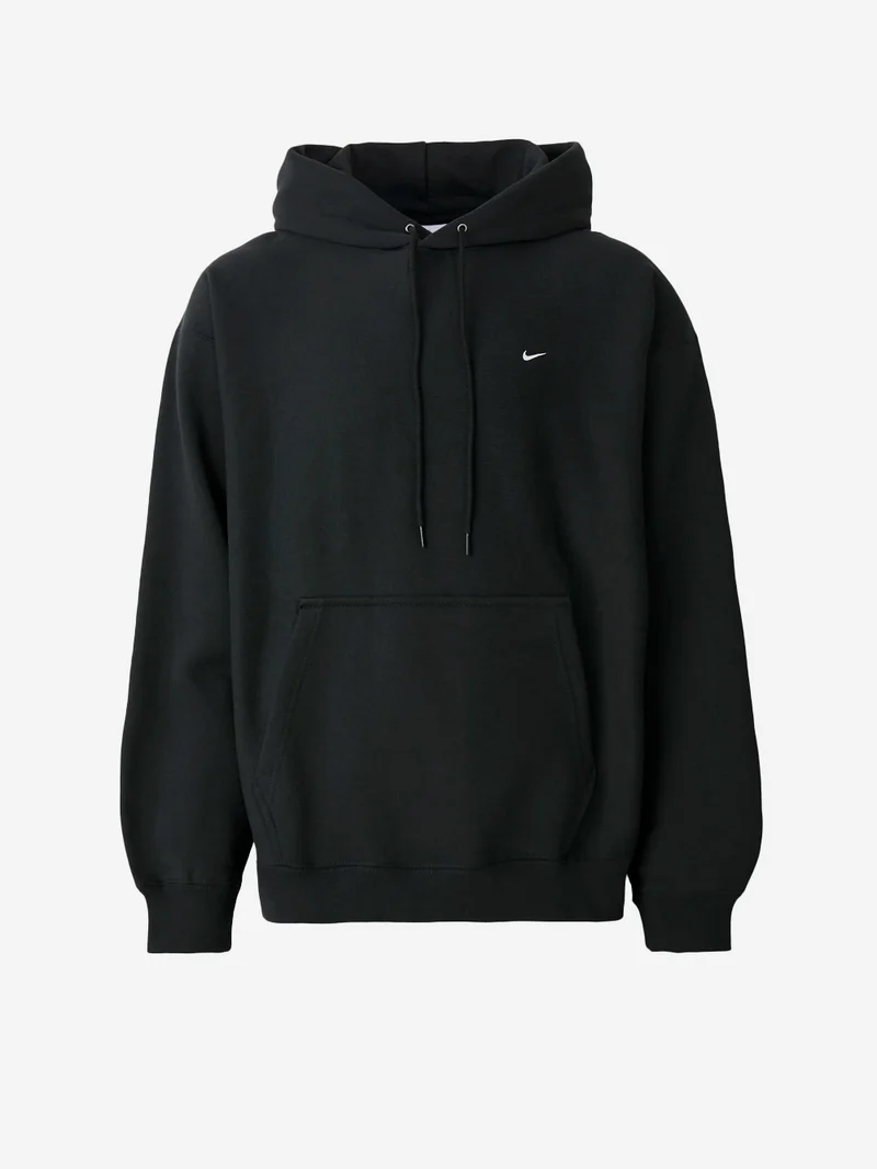 Felpa pullover nera con cappuccio e Swoosh