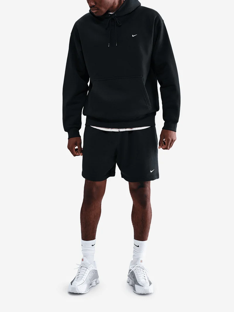 Felpa pullover nera con cappuccio e Swoosh