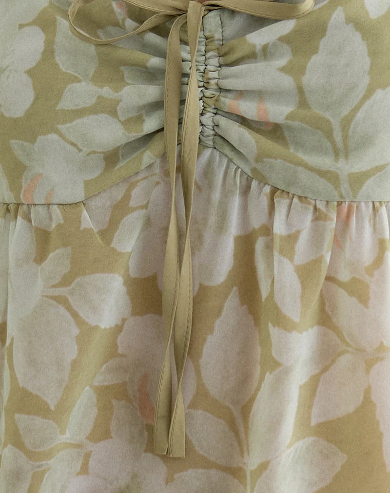 Sylva Cami-Top mit asymmetrischem Saum in zartem Blütgrün