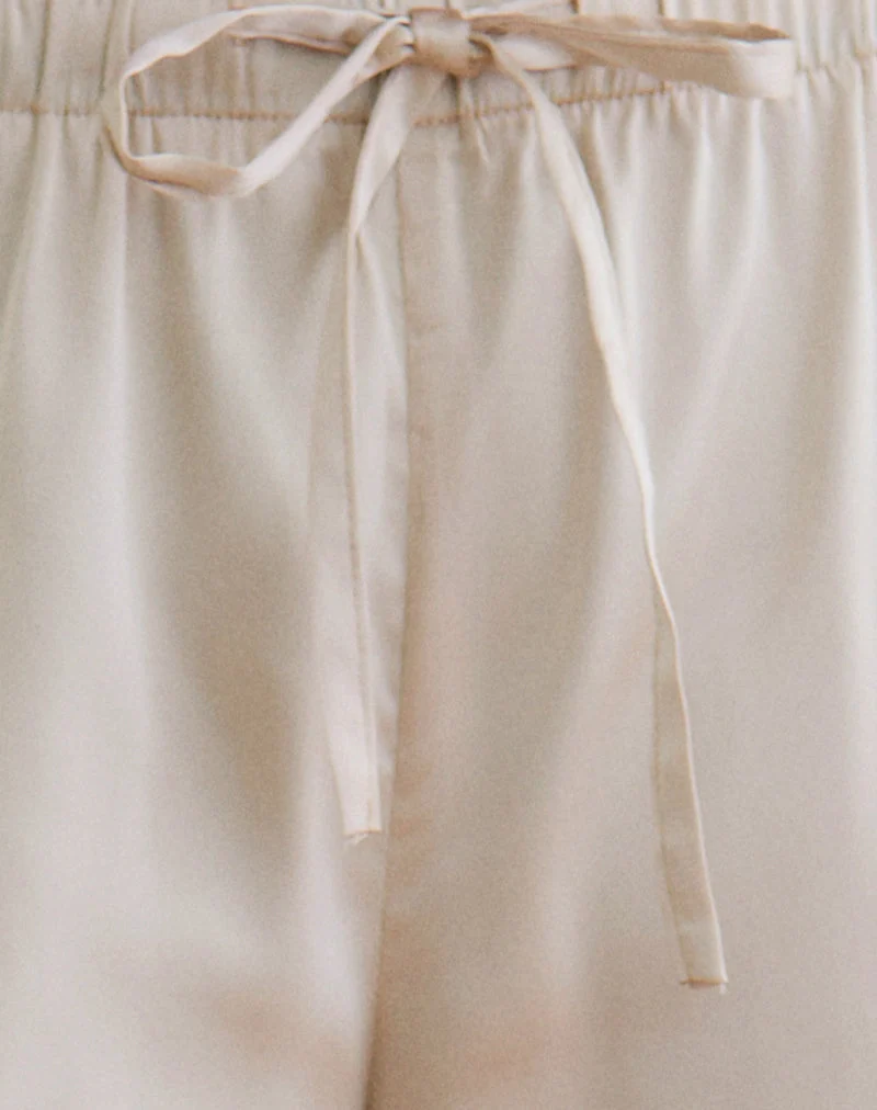 Tunelia Capri-Hose aus Satin in der Farbe „Champagne“