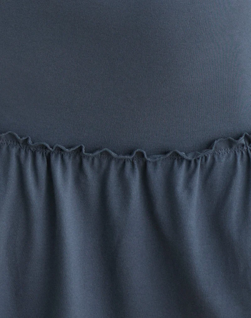 Nilima Minikleid mit Rollkragen aus Rayon-Jersey in der Farbe „Ocean Storm“