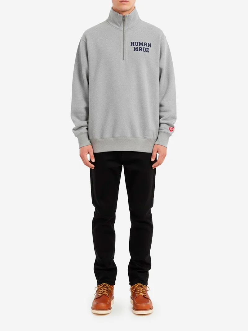 Felpa half-zip con grafica