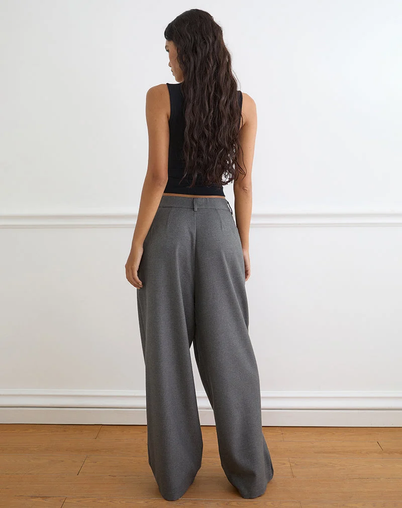 Kanna Asymmetrische Hose in Tailoring Charcoal