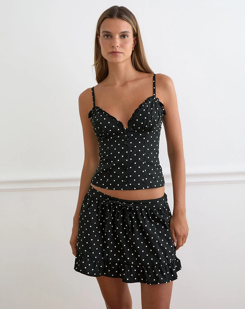 Isamu-Oberteil in Basic Polka Schwarz
