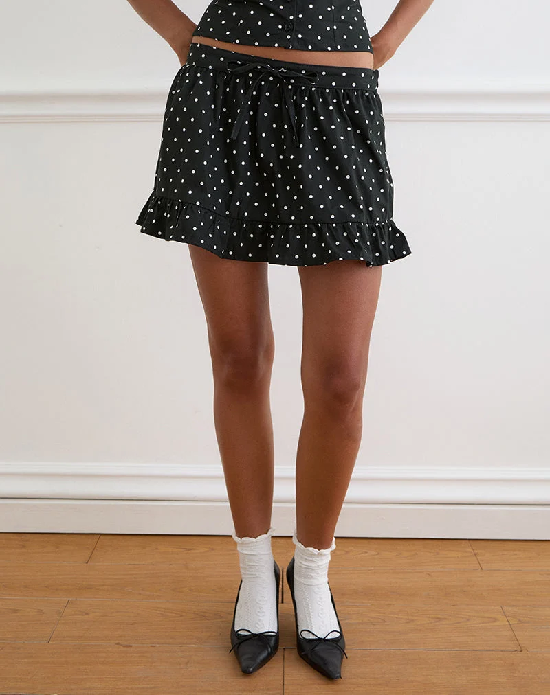 Yasumi Minirock in Basic Polka Schwarz