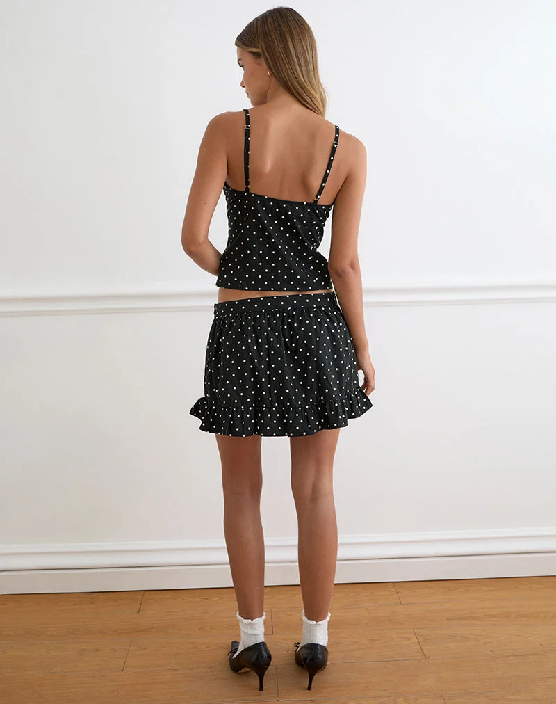 Yasumi Minirock in Basic Polka Schwarz