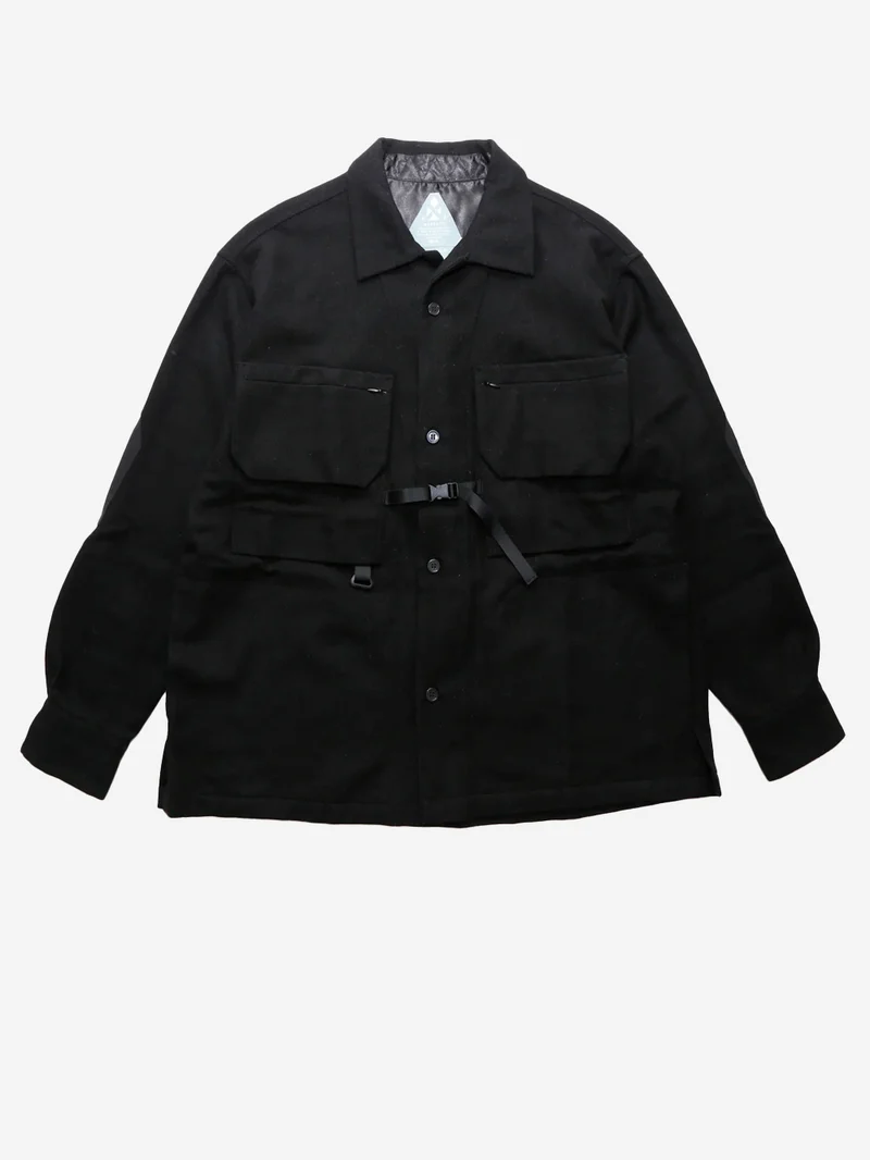 Giacca camicia outdoor in misto lana
