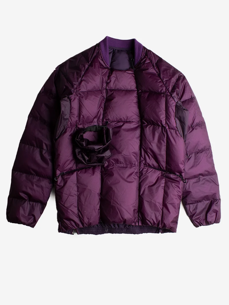 Giacca termica PrimaLoft viola con zip laterali