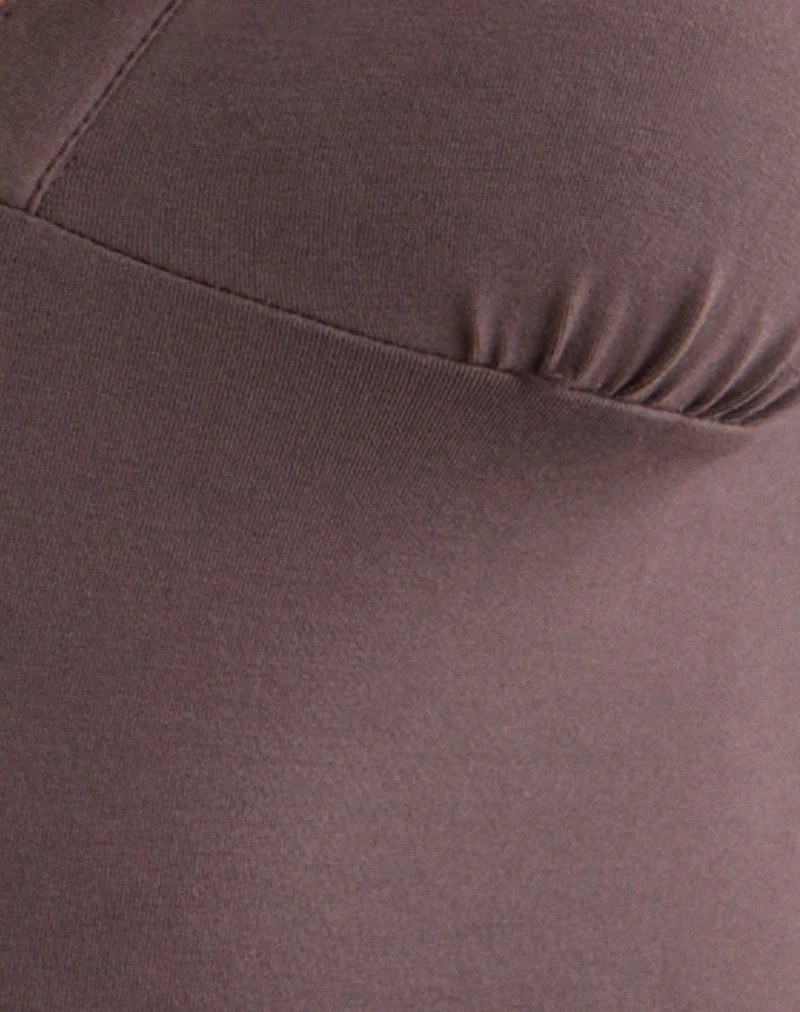 Emesy Langarm-Oberteil in der Farbe „Coffee Quartz“