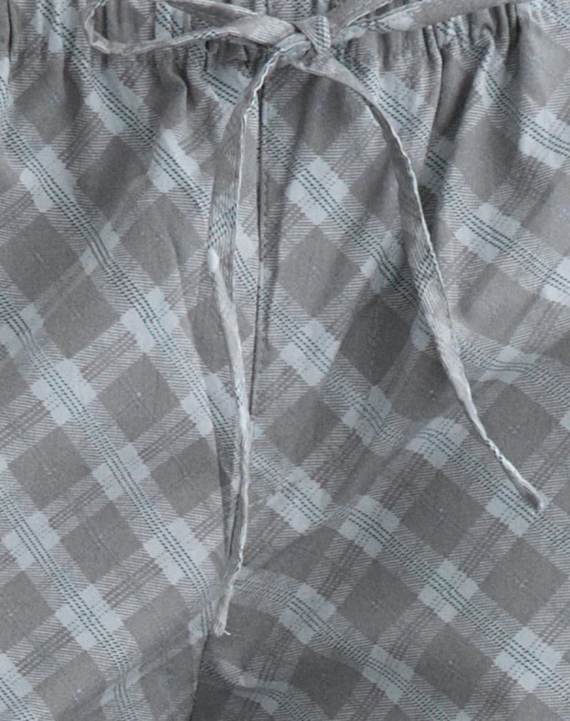 Lirura-Hose aus Popeline mit schrägem Karomuster in Grau