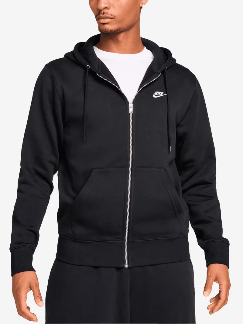 Felpa con cappuccio e zip a tutta lunghezza in fleece