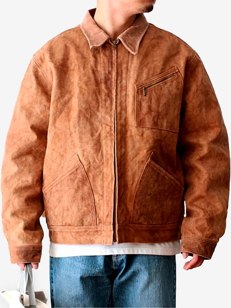 Giacca workwear Duck Canvas Kakishibu Dye Brown