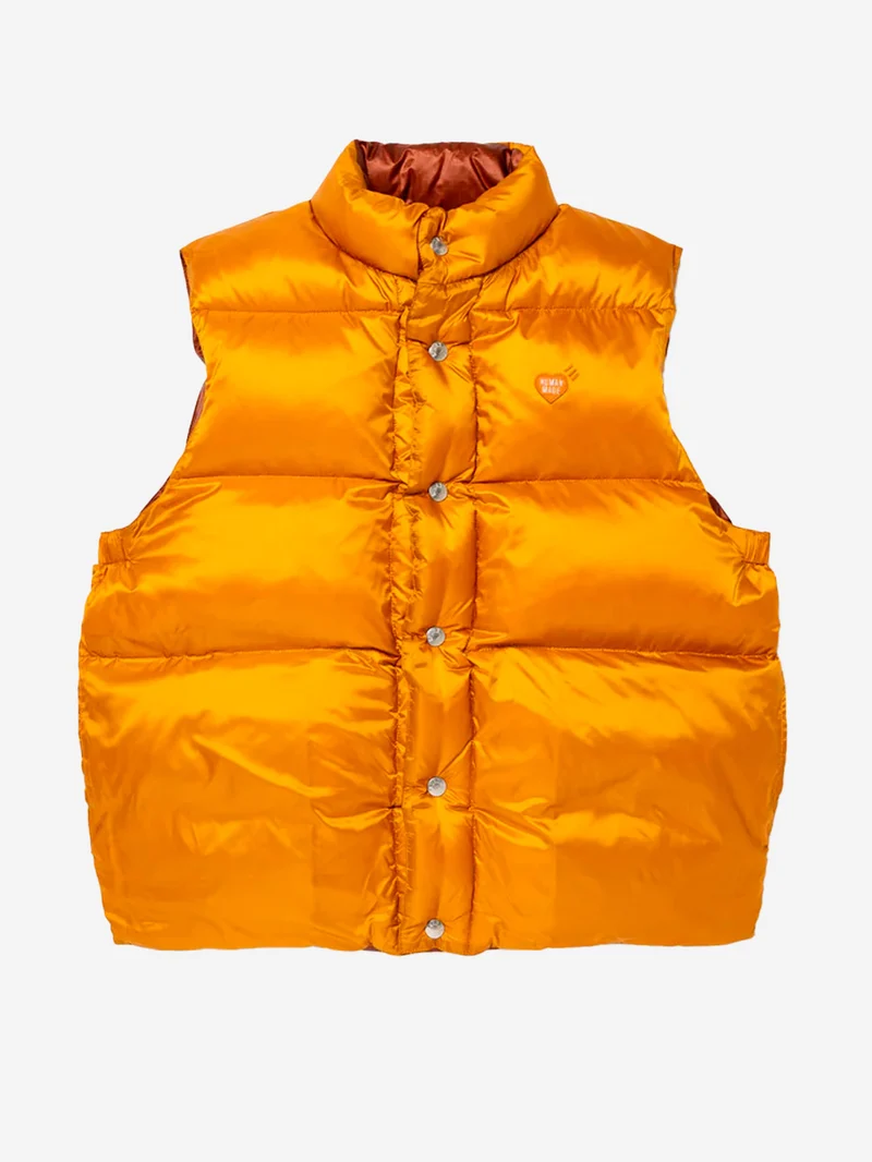 Gilet rosso reversibile in piumino