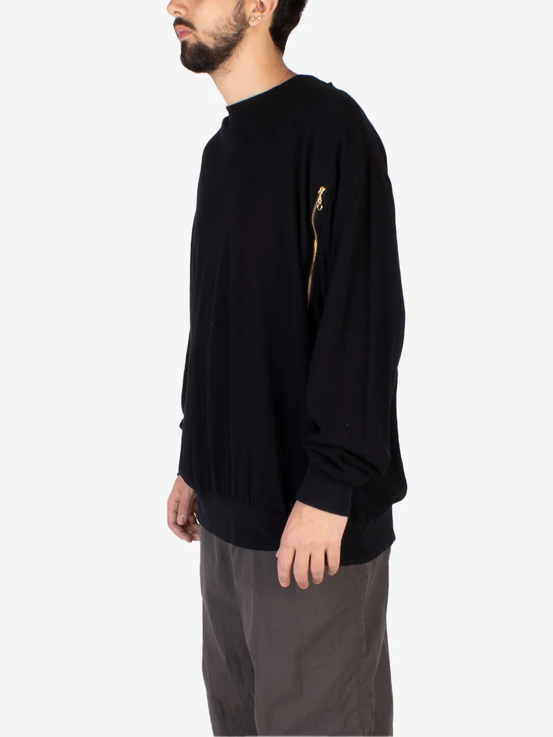 Felpa girocollo con dettaglio zip