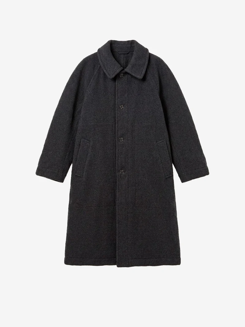 Trench coat reversibile Army in misto lana